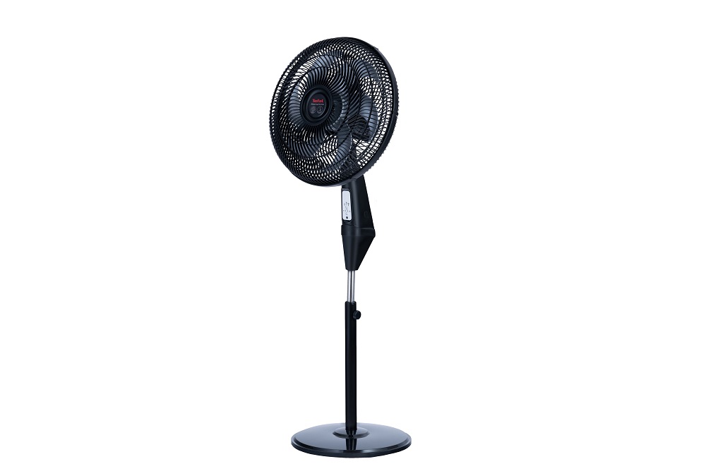 Tefal Silence Force Stand Fan with Remote Control 16 Inch 3 Speeds Black VG4130EE